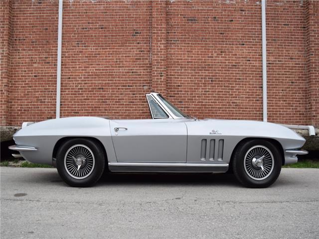 Silver 1966 Chevrolet Corvette Convertible with Black interior