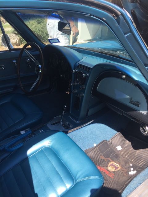 Blue 1966 Chevrolet Corvette Coupe with Blue interior