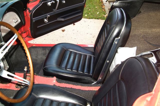 Rally Red 1966 Chevrolet Corvette coupe with Black interior