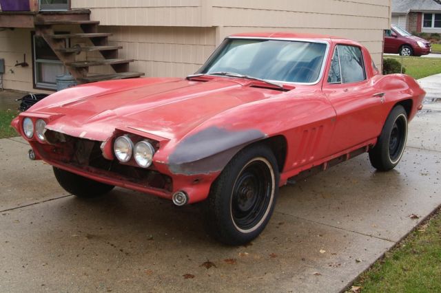 Rally Red 1966 Chevrolet Corvette coupe with Black interior
