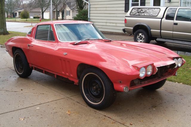Rally Red 1966 Chevrolet Corvette coupe with Black interior