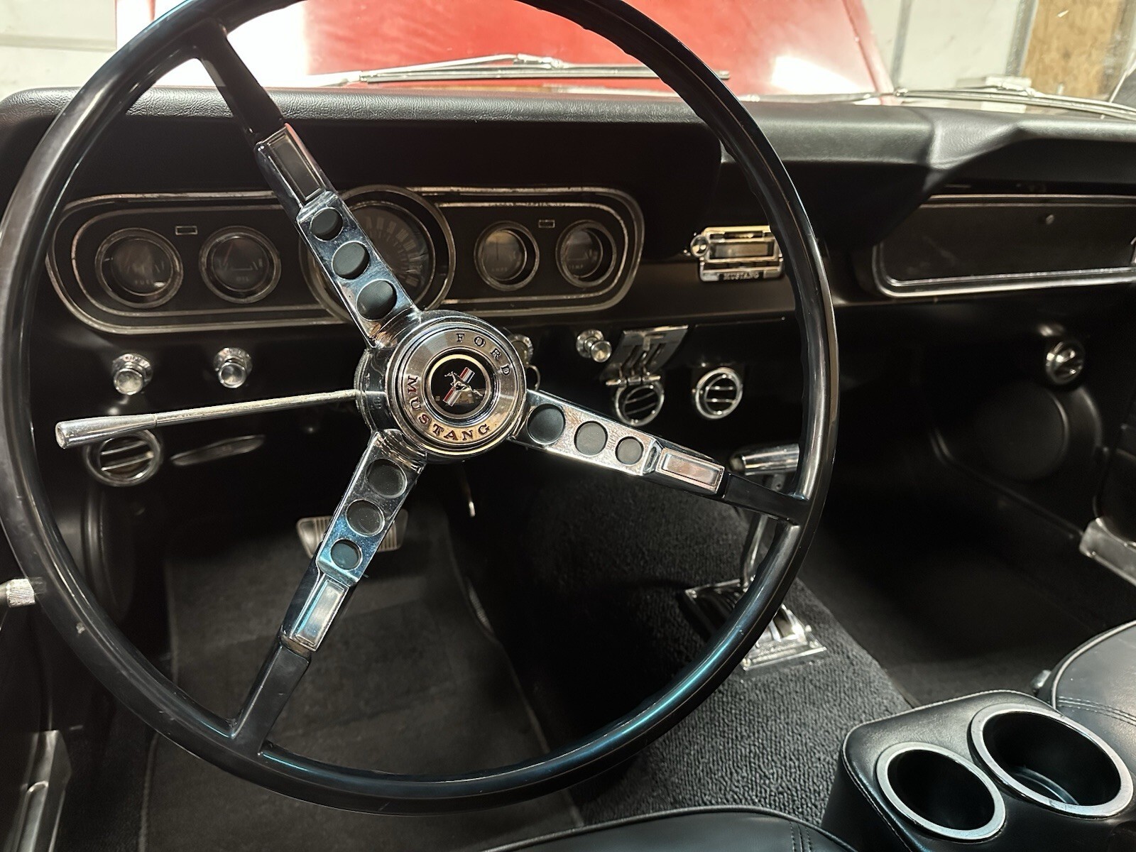 Red 1966 Ford Mustang Coupe with Black interior