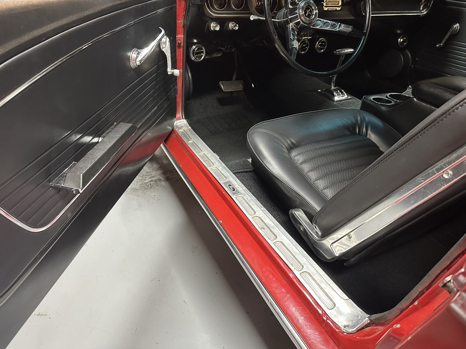 Red 1966 Ford Mustang Coupe with Black interior