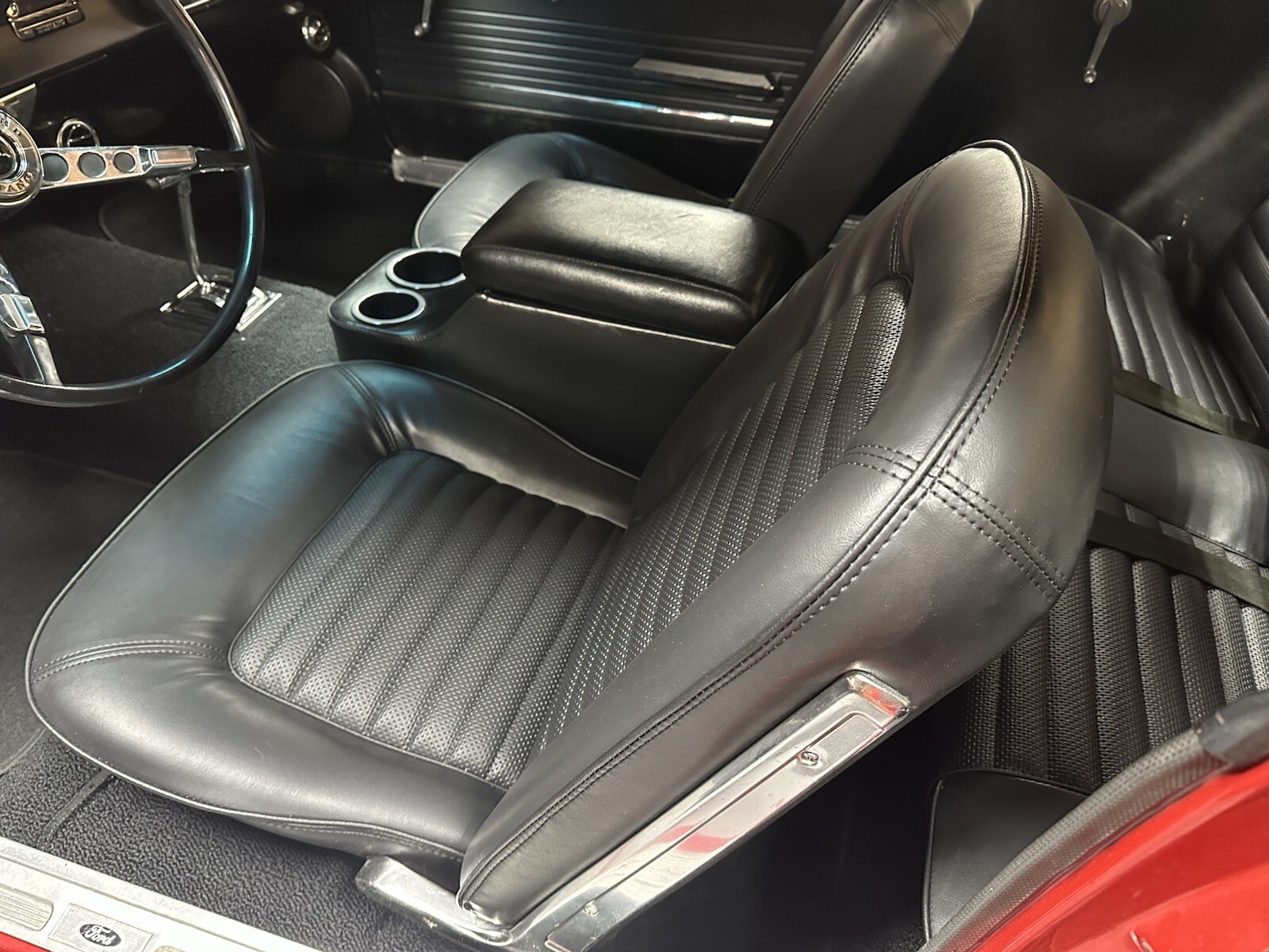 Red 1966 Ford Mustang Coupe with Black interior