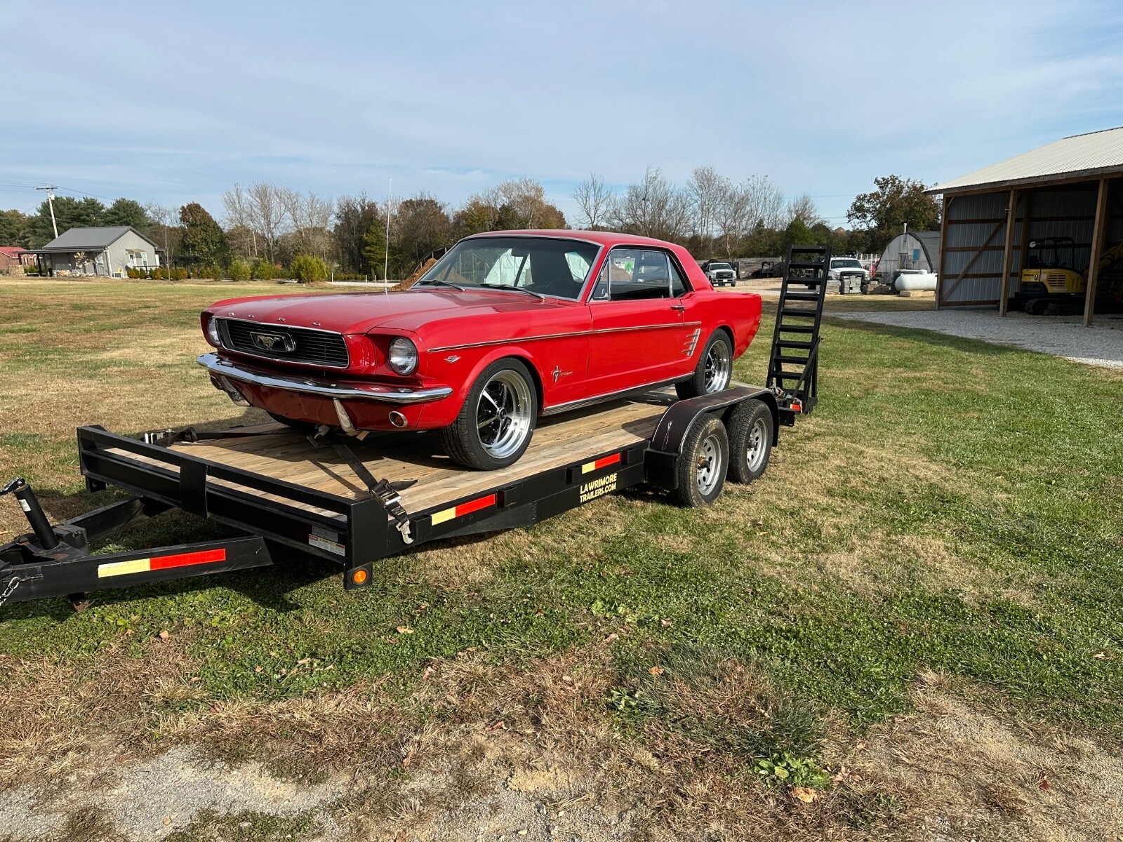 Red 1966 Ford Mustang Coupe with Black interior
