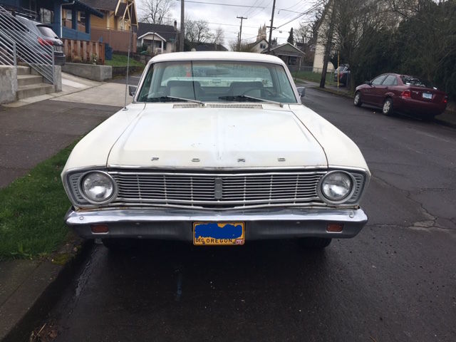 White 1966 Ford Ranchero U/K with Black interior