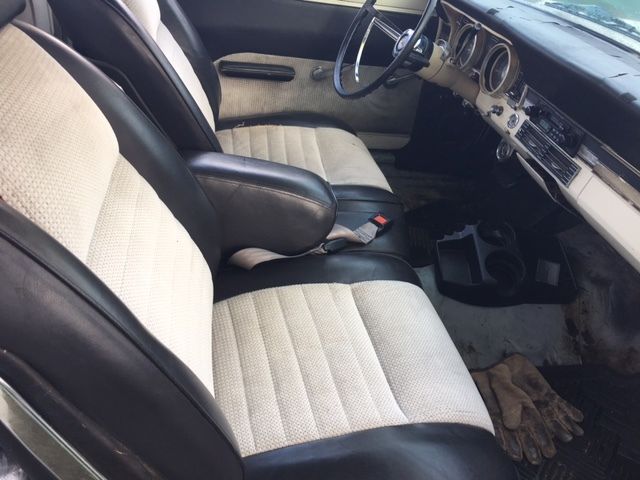 White 1966 Ford Ranchero U/K with Black interior