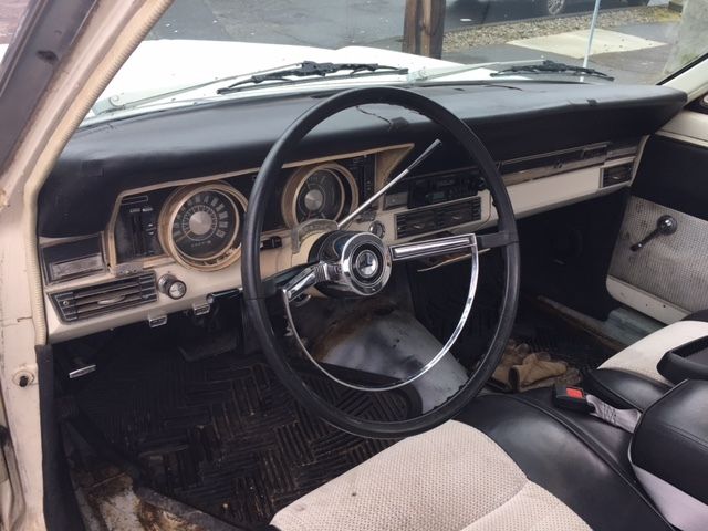 White 1966 Ford Ranchero U/K with Black interior