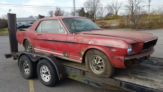 Red 1966 Ford Mustang Coupe with Red interior