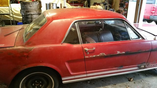 Red 1966 Ford Mustang Coupe with Red interior