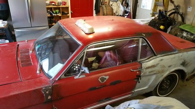 Red 1966 Ford Mustang Coupe with Red interior