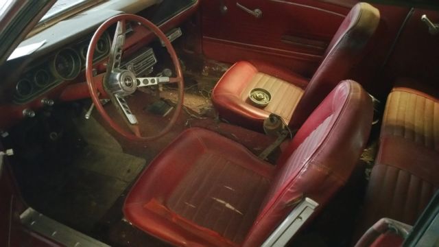 Red 1966 Ford Mustang Coupe with Red interior