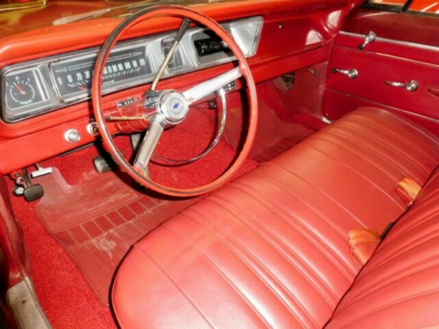 Red 1966 Chevrolet Impala Wagon with Red interior