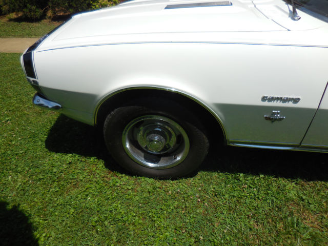 White 1967 Chevrolet Camaro Convertible with Black interior