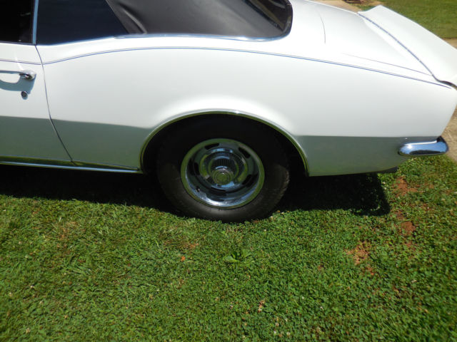 White 1967 Chevrolet Camaro Convertible with Black interior