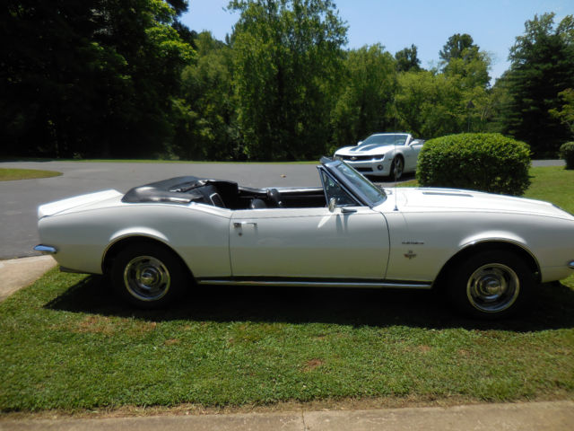 White 1967 Chevrolet Camaro Convertible with Black interior