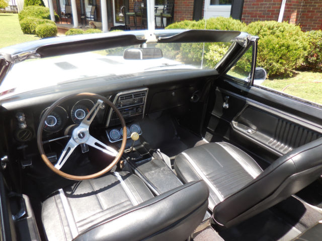 White 1967 Chevrolet Camaro Convertible with Black interior