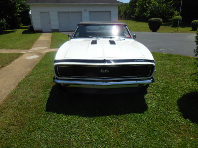 White 1967 Chevrolet Camaro Convertible with Black interior