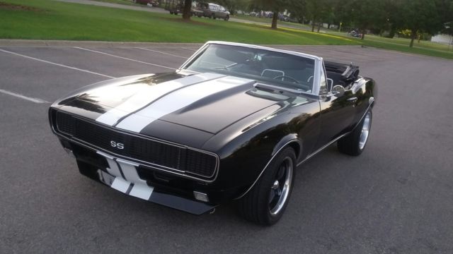 Black 1967 Chevrolet Camaro Convertible with Black interior