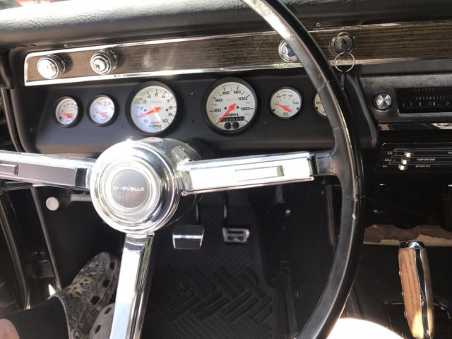 Black 1967 Chevrolet Chevelle Coupe with Black interior