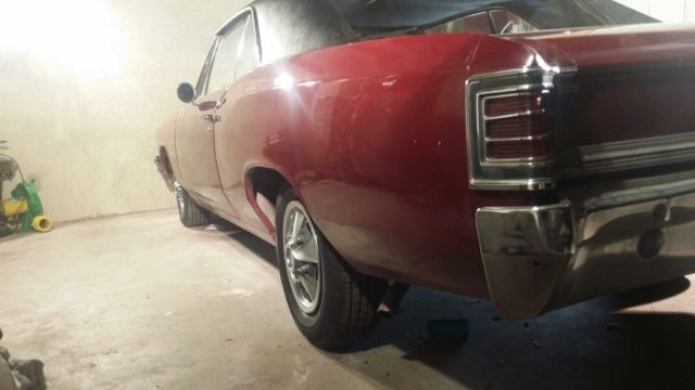 maroon 1967 Chevrolet Chevelle Coupe with Black interior