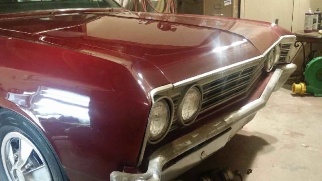 maroon 1967 Chevrolet Chevelle Coupe with Black interior