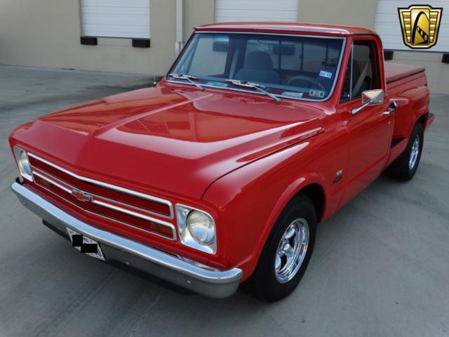 Red 1967 Chevrolet C-10 with Gray interior