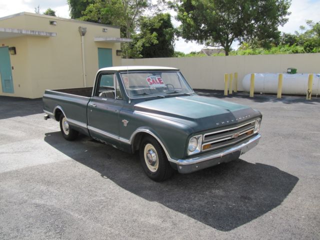 Green 1967 Chevrolet C-10 with Green interior