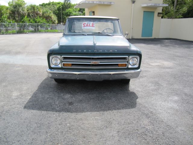 Green 1967 Chevrolet C-10 with Green interior