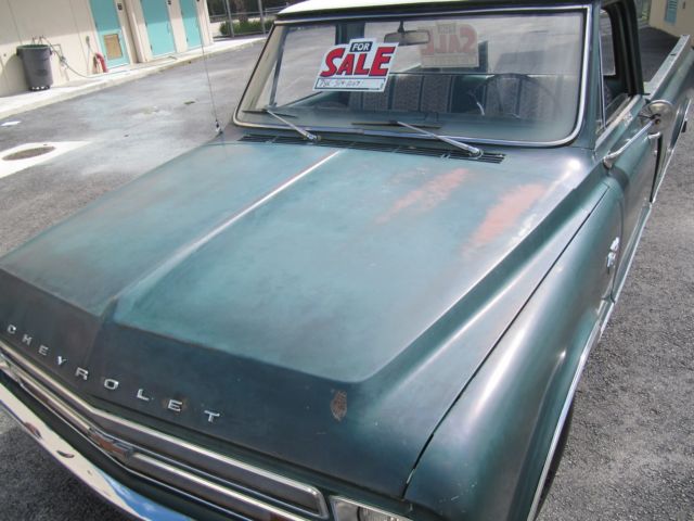 Green 1967 Chevrolet C-10 with Green interior