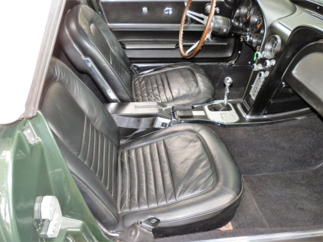 Green 1967 Chevrolet Corvette Convertible with Black interior