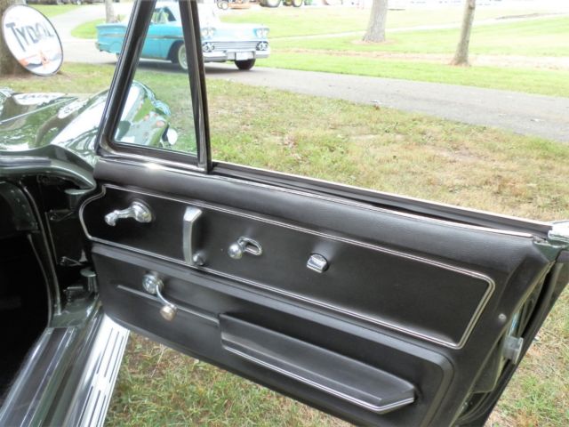 Green 1967 Chevrolet Corvette Convertible with Black interior