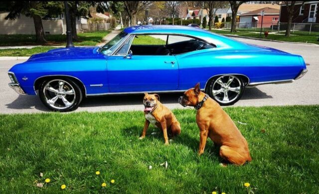 Blue 1967 Chevrolet Impala Coupe with Black interior