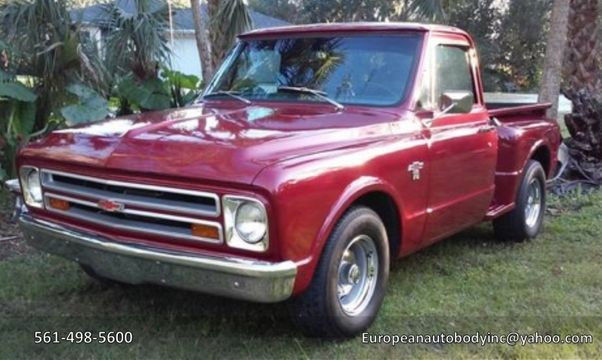 Red 1967 Chevrolet C-10 Pickup Truck with Black interior