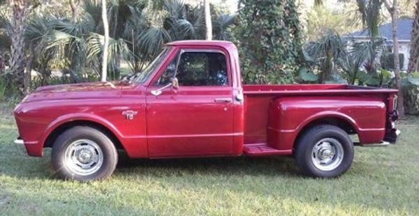 Red 1967 Chevrolet C-10 Pickup Truck with Black interior