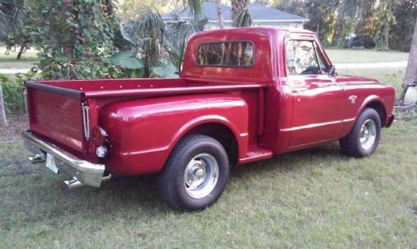 Red 1967 Chevrolet C-10 Pickup Truck with Black interior