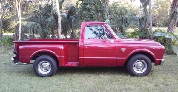 Red 1967 Chevrolet C-10 Pickup Truck with Black interior