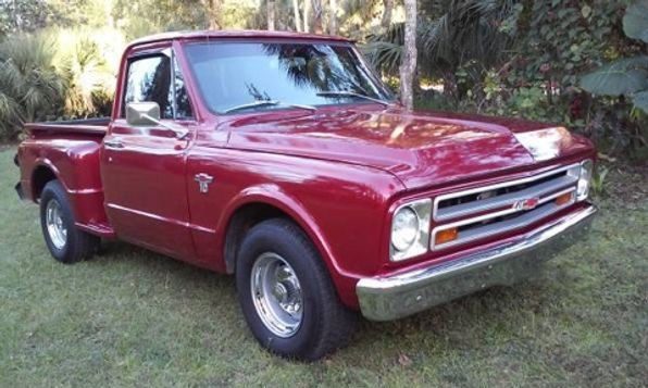 Red 1967 Chevrolet C-10 Pickup Truck with Black interior