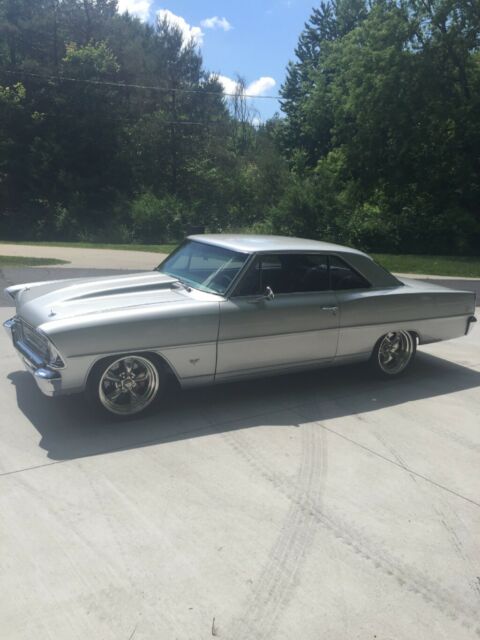 Silver 1967 Chevrolet Nova with Black interior