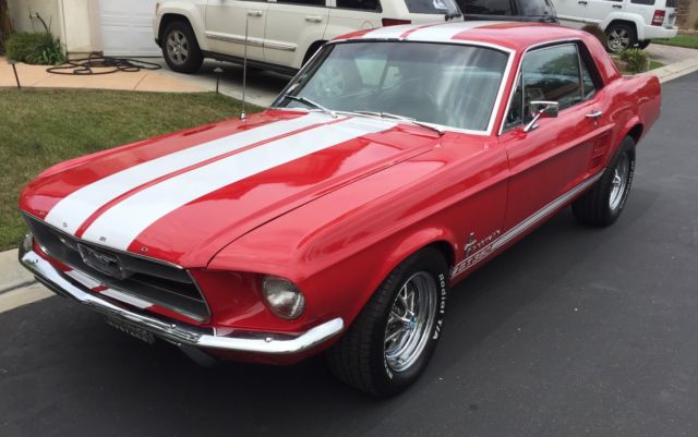 Red 1967 Ford Mustang Coupe with Black interior
