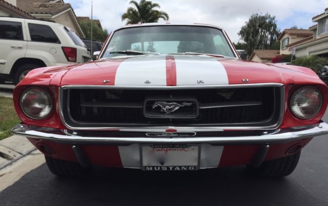 Red 1967 Ford Mustang Coupe with Black interior
