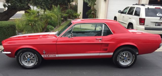 Red 1967 Ford Mustang Coupe with Black interior