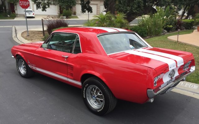 Red 1967 Ford Mustang Coupe with Black interior