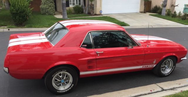 Red 1967 Ford Mustang Coupe with Black interior
