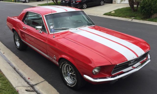 Red 1967 Ford Mustang Coupe with Black interior
