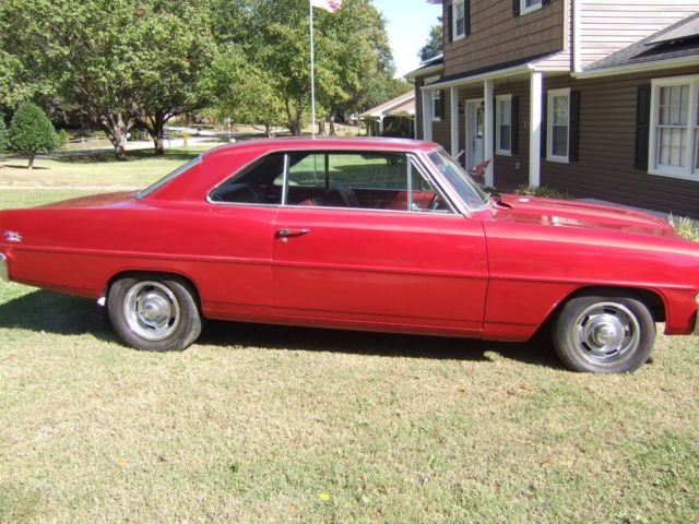 Red 1967 Chevrolet Nova 2drhdtp with Red interior