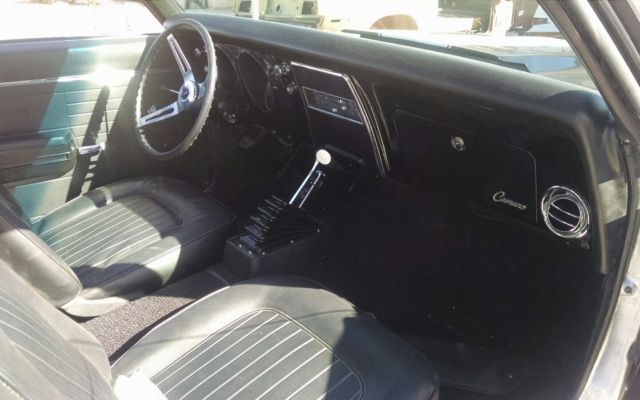 CORTEZ SILVER 1968 Chevrolet Camaro SPORT with Black interior