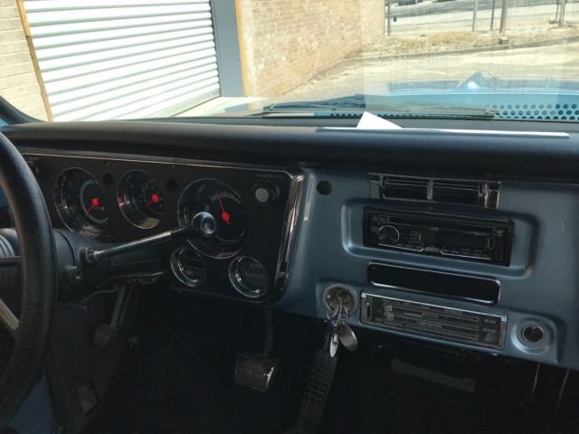 Blue 1968 Chevrolet C-10 Cab & Chassis with Black interior