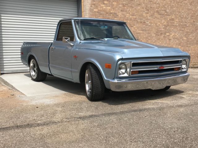 Blue 1968 Chevrolet C-10 Cab & Chassis with Black interior