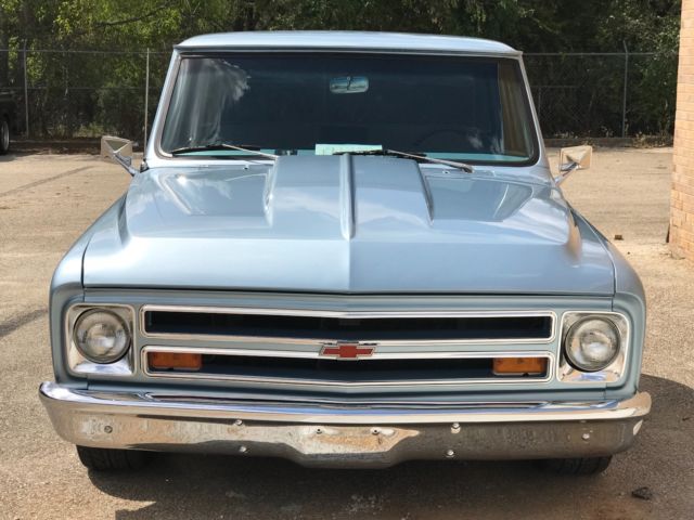 Blue 1968 Chevrolet C-10 Cab & Chassis with Black interior